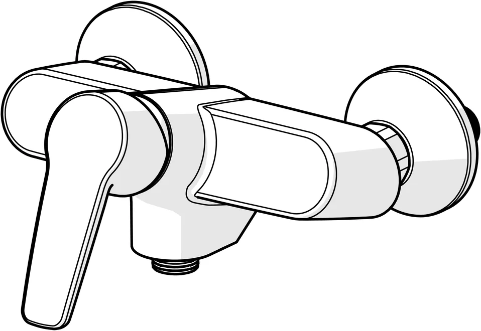 HansaPOLO Duscharmatur Hansapolo 2017 Einhebelmischer Brausebatterie Ausladung 83 mm DN15 Chrom