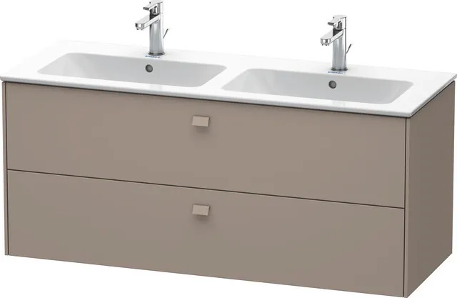 Duravit Waschtischunterschrank wandhängend „Brioso“ 129 × 55,3 × 47,9 cm in Basalt Matt