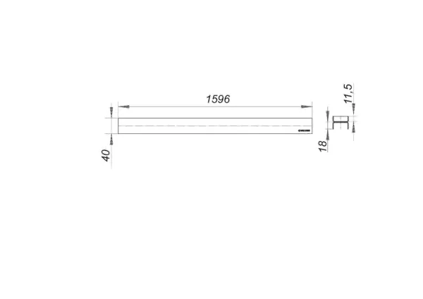 Abdeckung CeraLine Individual, 1600 mm