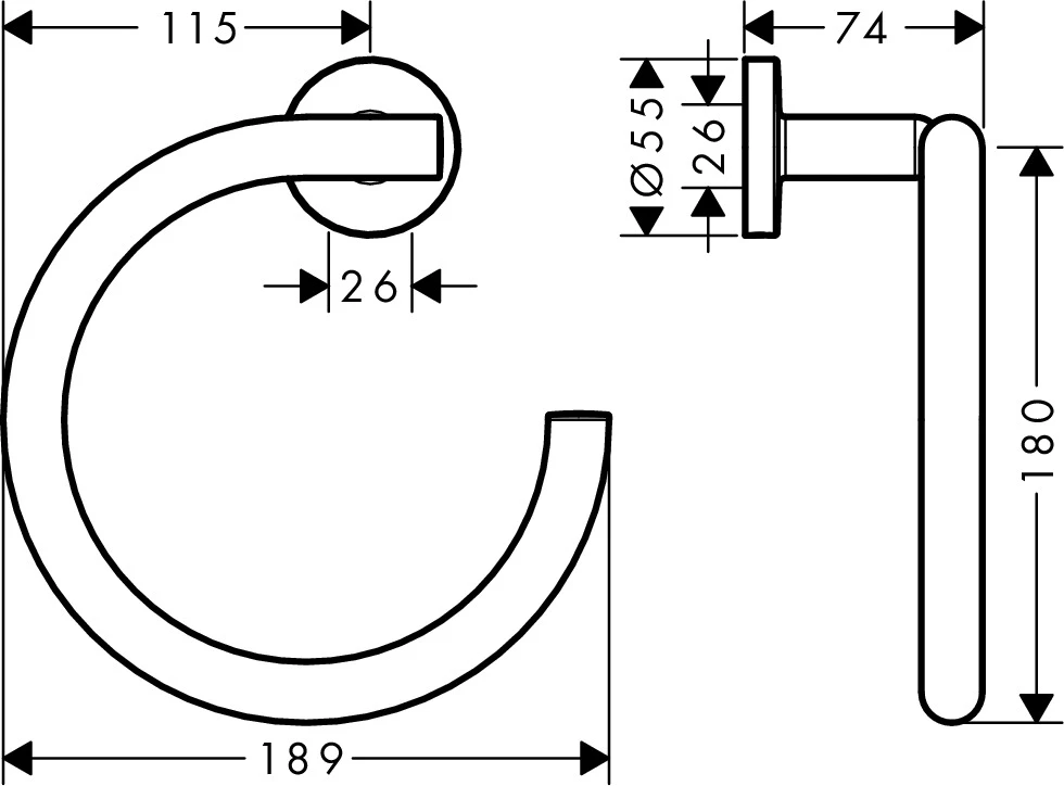 Handtuchring Logis Universal chrom