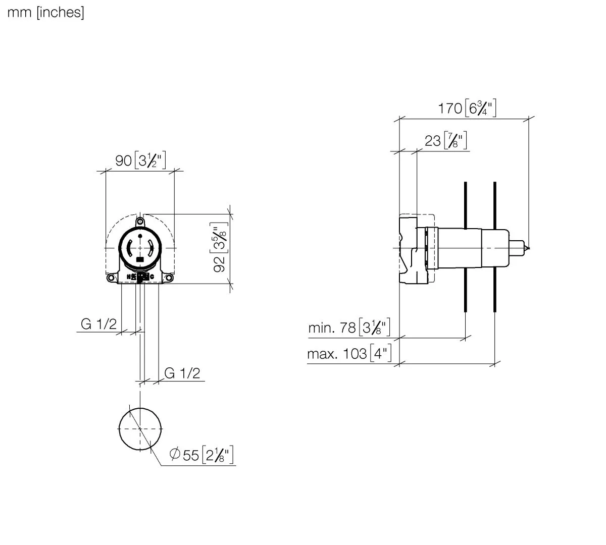 UP-Wandbefestigung SERIENNEUTRAL 35003970 UP-Wandbefestigung SERIENNEUTRAL 35003970