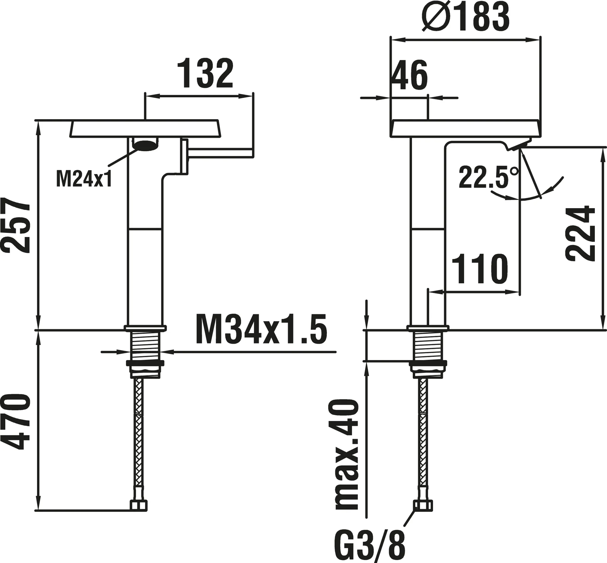 Laufen KARTELL Einhebel-Waschtischmischer H311338, hochglanz chrom Laufen KARTELL Einhebel-Waschtischmischer H311338, hochglanz chrom