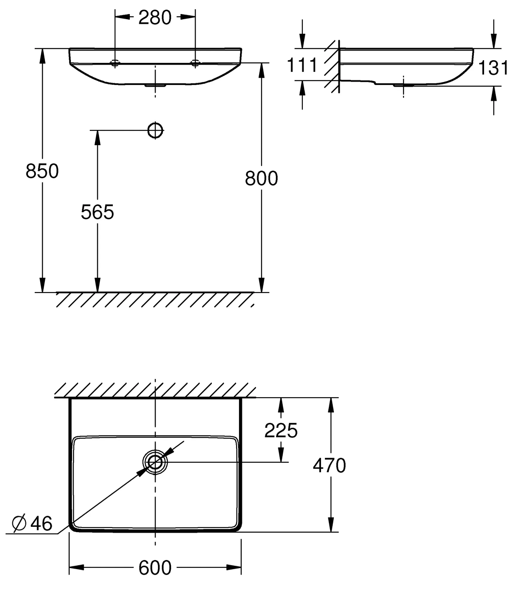 Waschbecken „Euro Keramik“ Waschbecken „Euro Keramik“