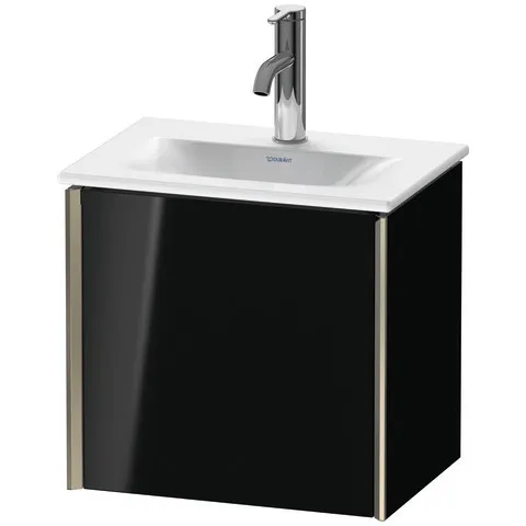 Duravit Waschtischunterschrank wandhängend „XViu“ 43 × 39,7 × 31 cm in Schwarz Hochglanz