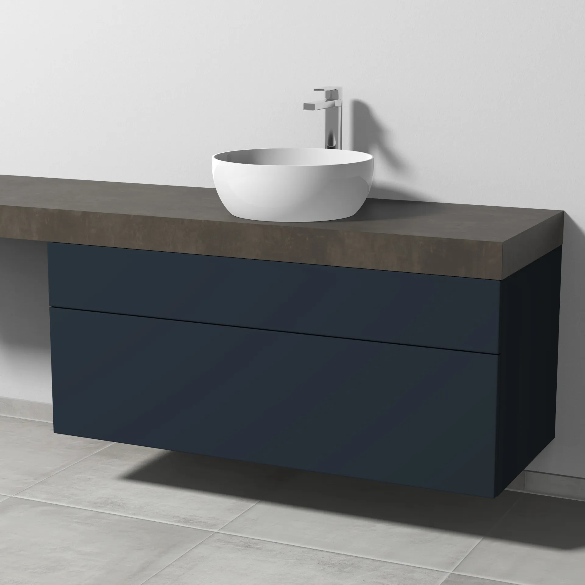 Sanipa Waschtischunterschrank „2morrow“ 1200 × 510 × 520 mm in Marine (matt)