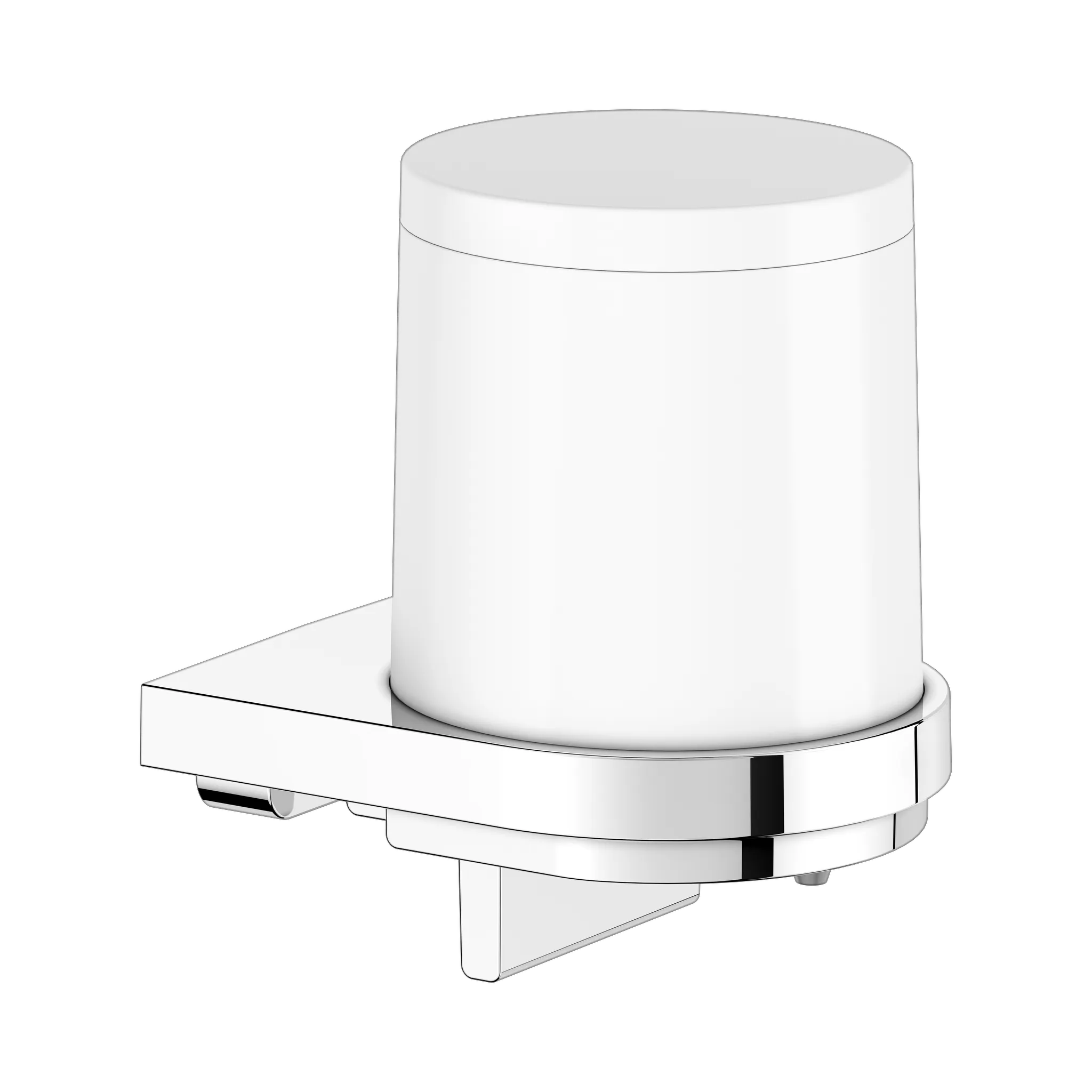 Collection Moll Lotionspender mit Halter und Pumpe verchromt/weiß Collection Moll Lotionspender mit Halter und Pumpe verchromt/weiß