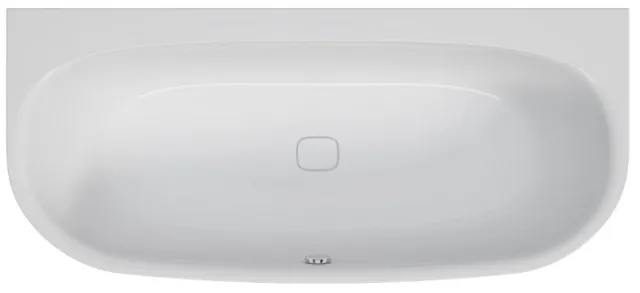 Hoesch Badewanne „iSensi“ vorwand halbkreis 160 × 75 cm in Weiß