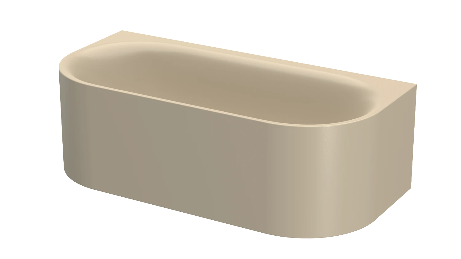 Bette BetteSilhouette Badewanne Lux Oval I Sand 1800x850x450 mm 2-Sitzer Schürzenwanne glasierter Titan-Stahl