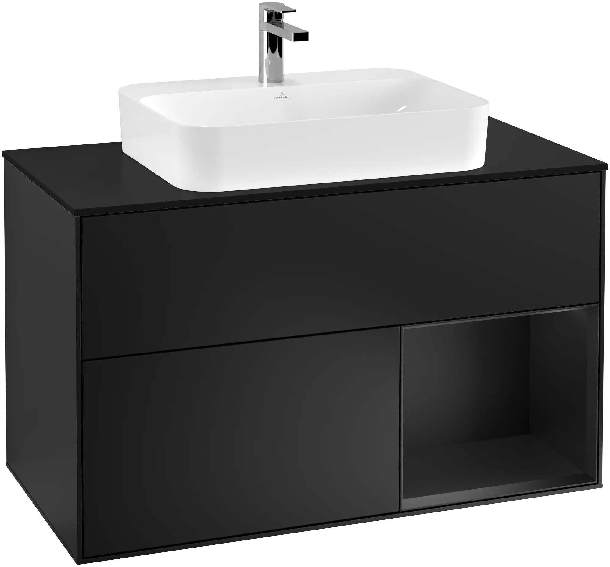 Villeroy & Boch Finion Waschbeckenunterschrank G37 1000x603x501mm Black Matt