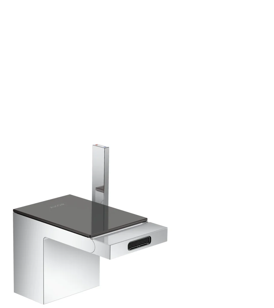 Hansgrohe AXOR MyEdition Bidetmischer - Einhebel-Bidetmischer mit Push-Open Ablaufgarnitur, Chrom, Ausladung 121 mm, Auslaufhöhe 83 mm