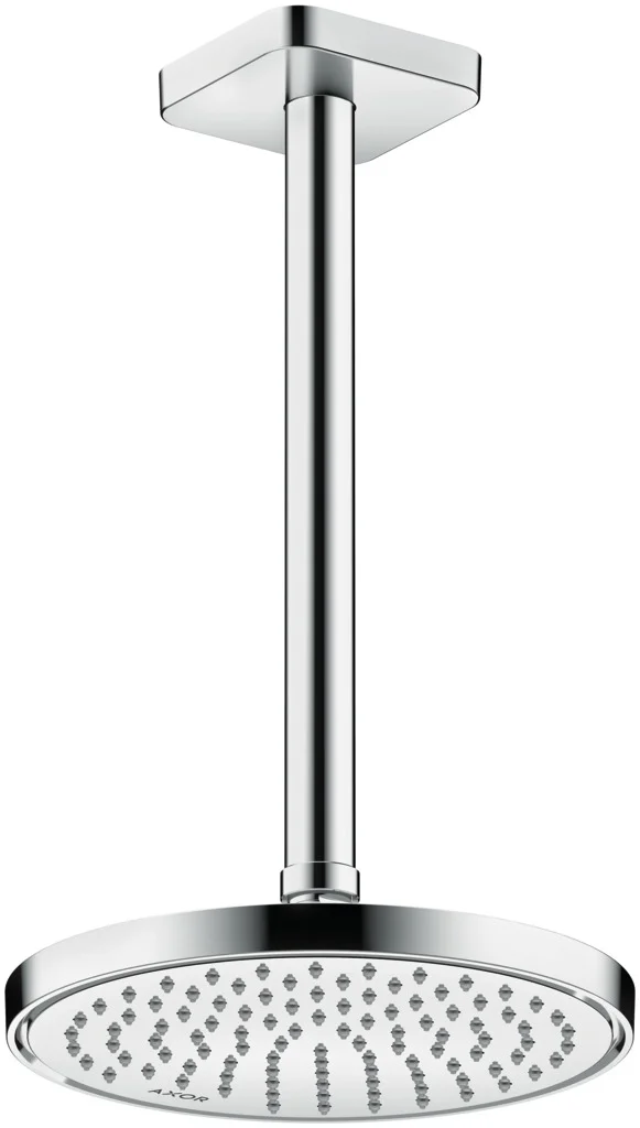 Hansgrohe AXOR ShowerSolutions Kopfbrause 220 1jet EcoSmart Chrom, 220 mm Brausekopfgröße, verstellbarer Winkel, abnehmbar zur Reinigung