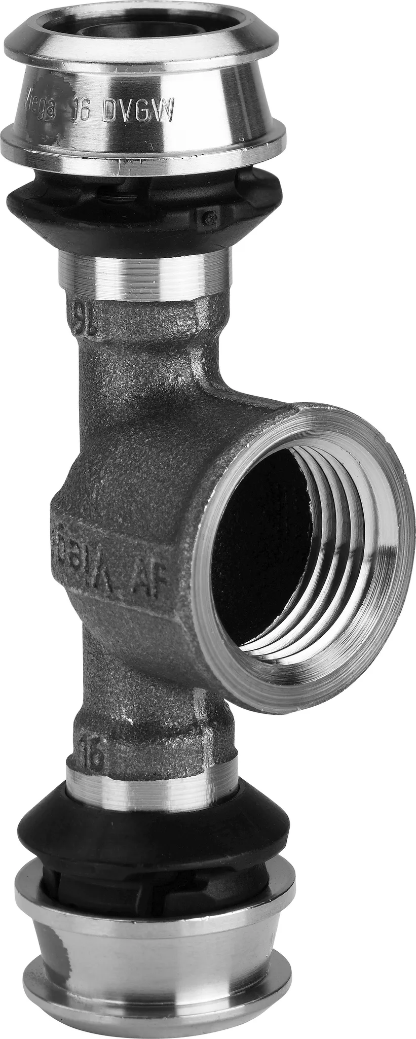 Viega „Raxofix“ T-Stück mit 2 Muffen und Innengewinde 50 mm × 1″ × 50 mm Viega „Raxofix“ T-Stück mit 2 Muffen und Innengewinde 50 mm × 1″ × 50 mm