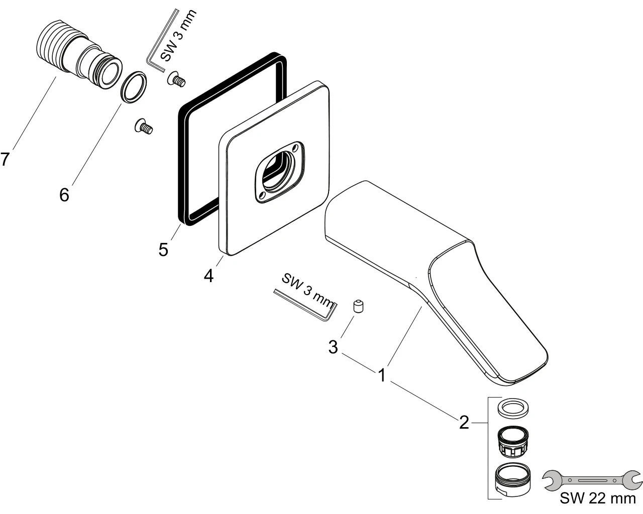 Wanneneinlauf Axor Urquiola DN20 180mm chrom Wanneneinlauf Axor Urquiola DN20 180mm chrom