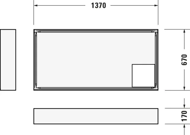 Duravit rechteck Duschwanne „D-Code“ 140 × 70 cm 