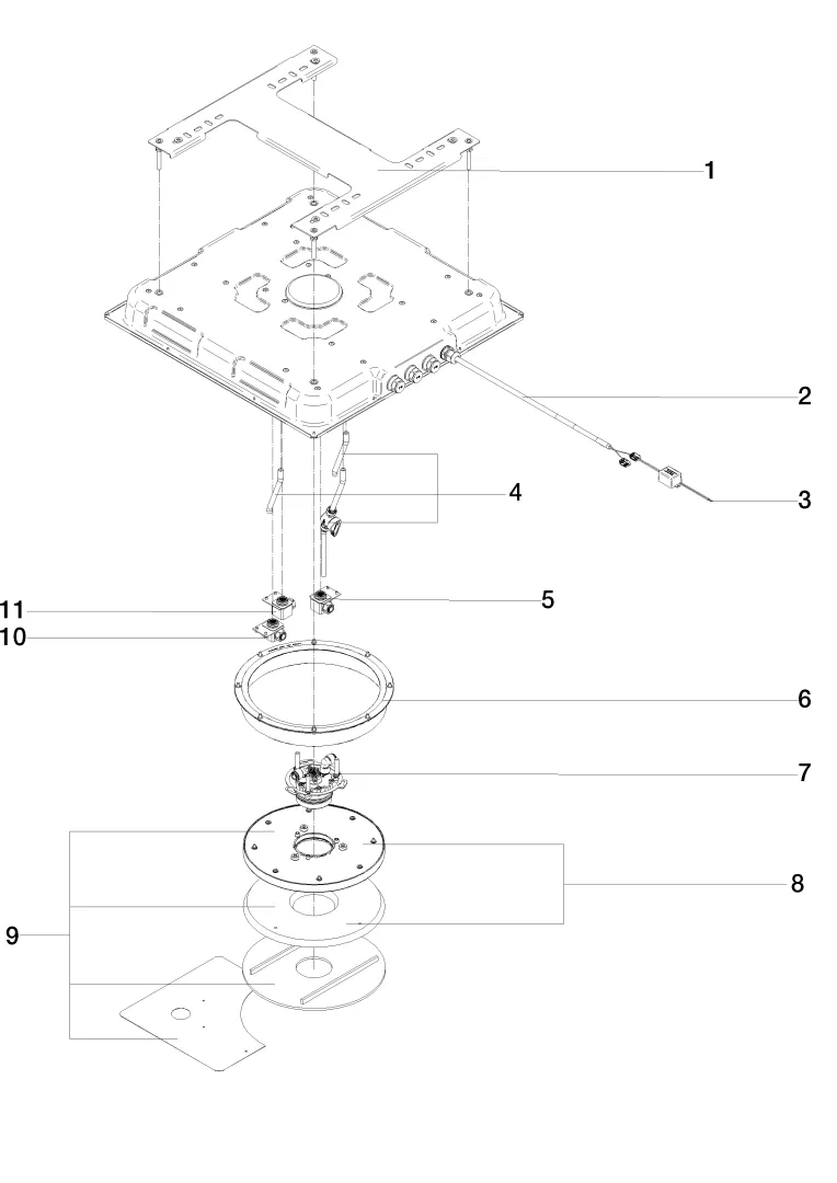 Dornbracht AQUAHALO UP-Deckeneinbaukasten - Chrom