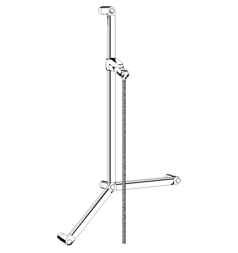 SIRENA CARE Wandstange L 900mm mit 2 Haltegriffen chrom