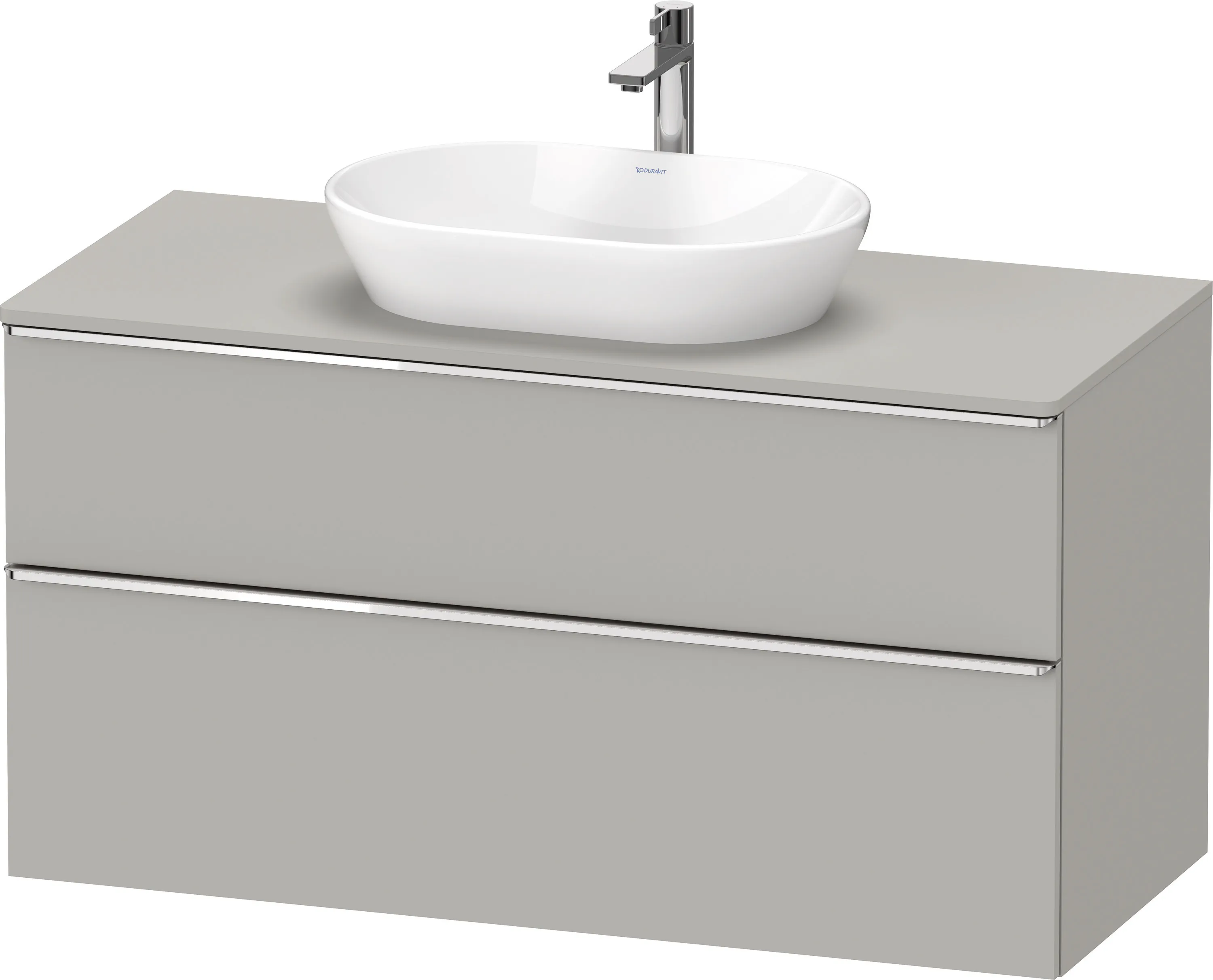 Duravit Waschtischunterschrank wandhängend „D-Neo“ 120 × 66,4 × 55 cm Betongrau Matt