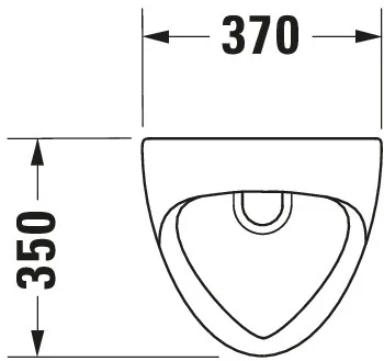 Urinal Ben, Zulauf von hinten absaugend, ohne Deckel, ohne Fliege, weiß