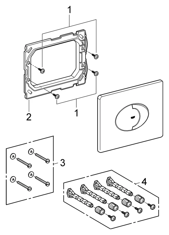 Grohe Skate Air WC-Betätigung 38506, 2-Mengen und Start & Stopp, waagerechte Montage, mattchrom Grohe Skate Air WC-Betätigung 38506, 2-Mengen und Start & Stopp, waagerechte Montage, mattchrom