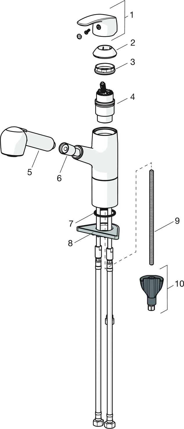 HansaPINTO Küchenarmatur HansaPINTO 4518 2-strahlig Ausladung 231 mm DN15 Chrom