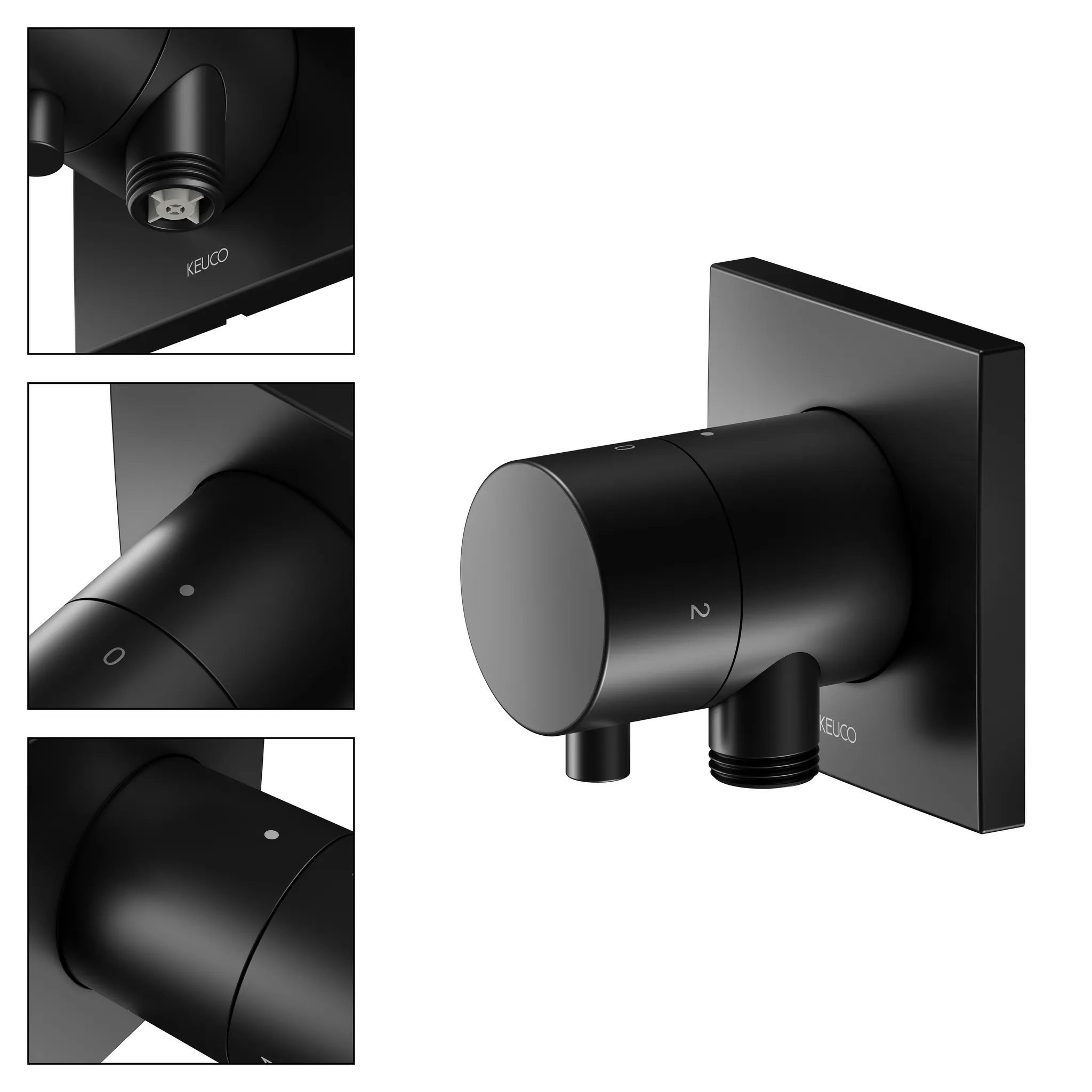 IXMO 59557371102 2-Wege Ab- u. Umstellventil UP mit Schlauchanschluß IXMO Comfort, eckig schwarz IXMO 59557371102 2-Wege Ab- u. Umstellventil UP mit Schlauchanschluß IXMO Comfort, eckig schwarz