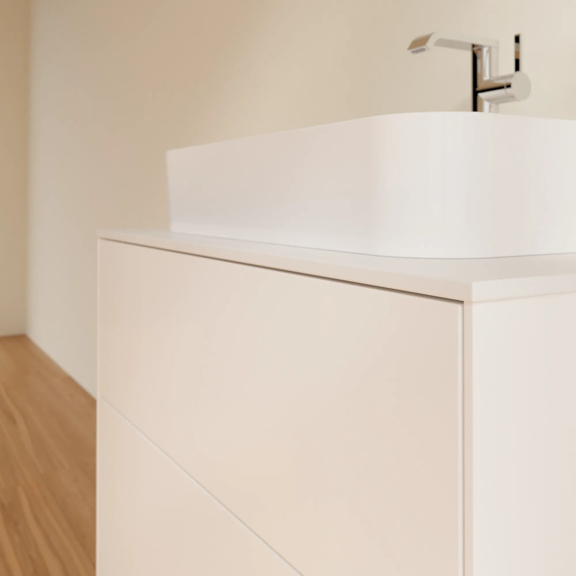 Villeroy & Boch Waschtischunterschrank „Finion“ für Schrankwaschtisch 800 × 603 × 501 mm White Matt Lacquer, für Becken mittig Villeroy & Boch Waschtischunterschrank „Finion“ für Schrankwaschtisch 800 × 603 × 501 mm White Matt Lacquer, für Becken mittig