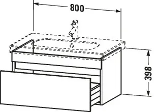 Duravit Waschtischunterschrank wandhängend „DuraStyle“ 80 × 39,8 × 45,3 cm