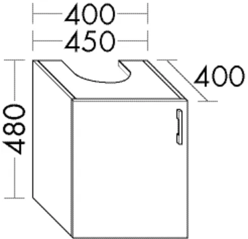 Waschtischunterschrank Sys30 von burgbad - 400x400x480 mm, inkl. Metallkonsolen Waschtischunterschrank Sys30 von burgbad - 400x400x480 mm, inkl. Metallkonsolen