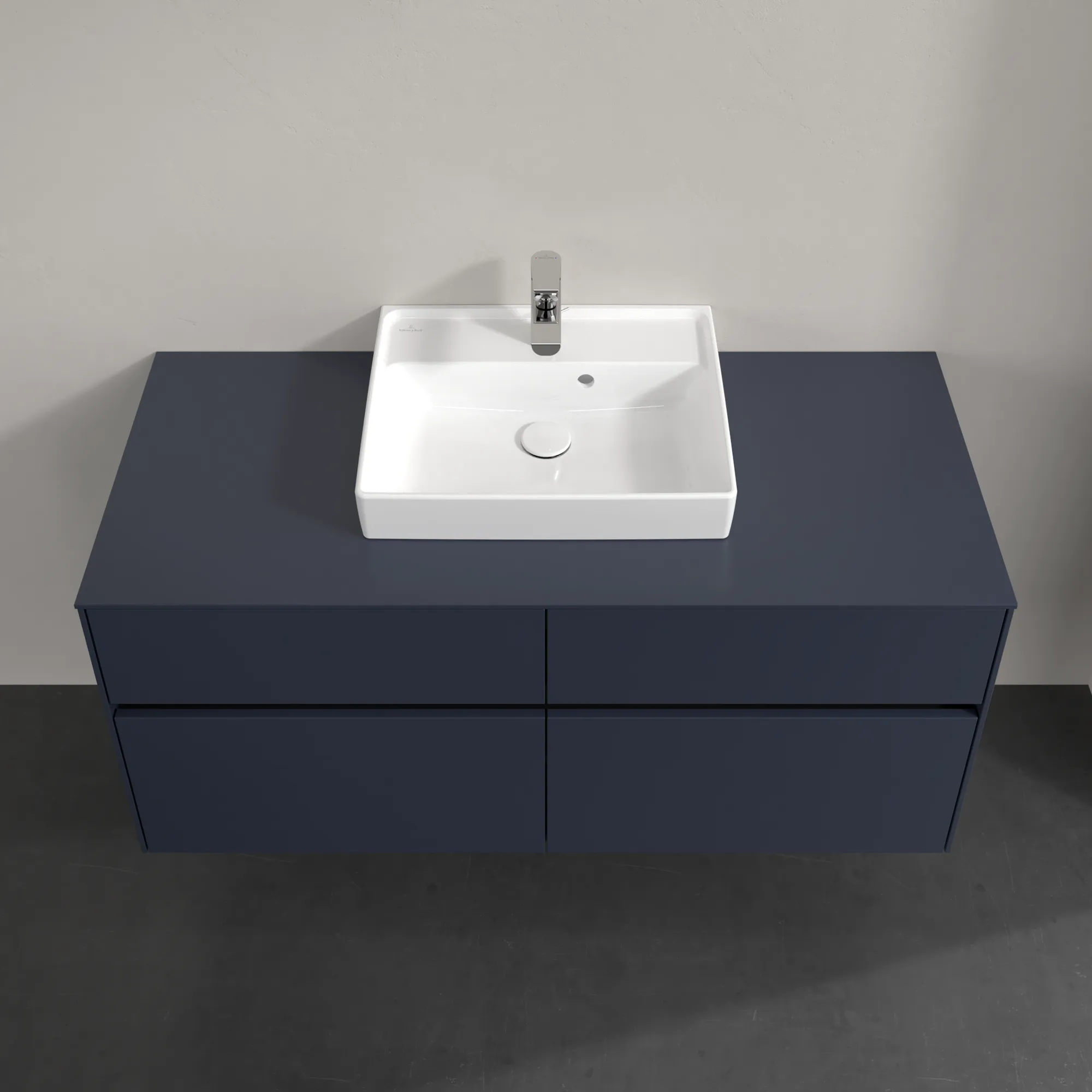 Villeroy & Boch Waschbeckenunterschrank Collaro C070B0 Marine Blue, 1.200 x 548 x 500 mm, mit Beleuchtung und SoftClosing