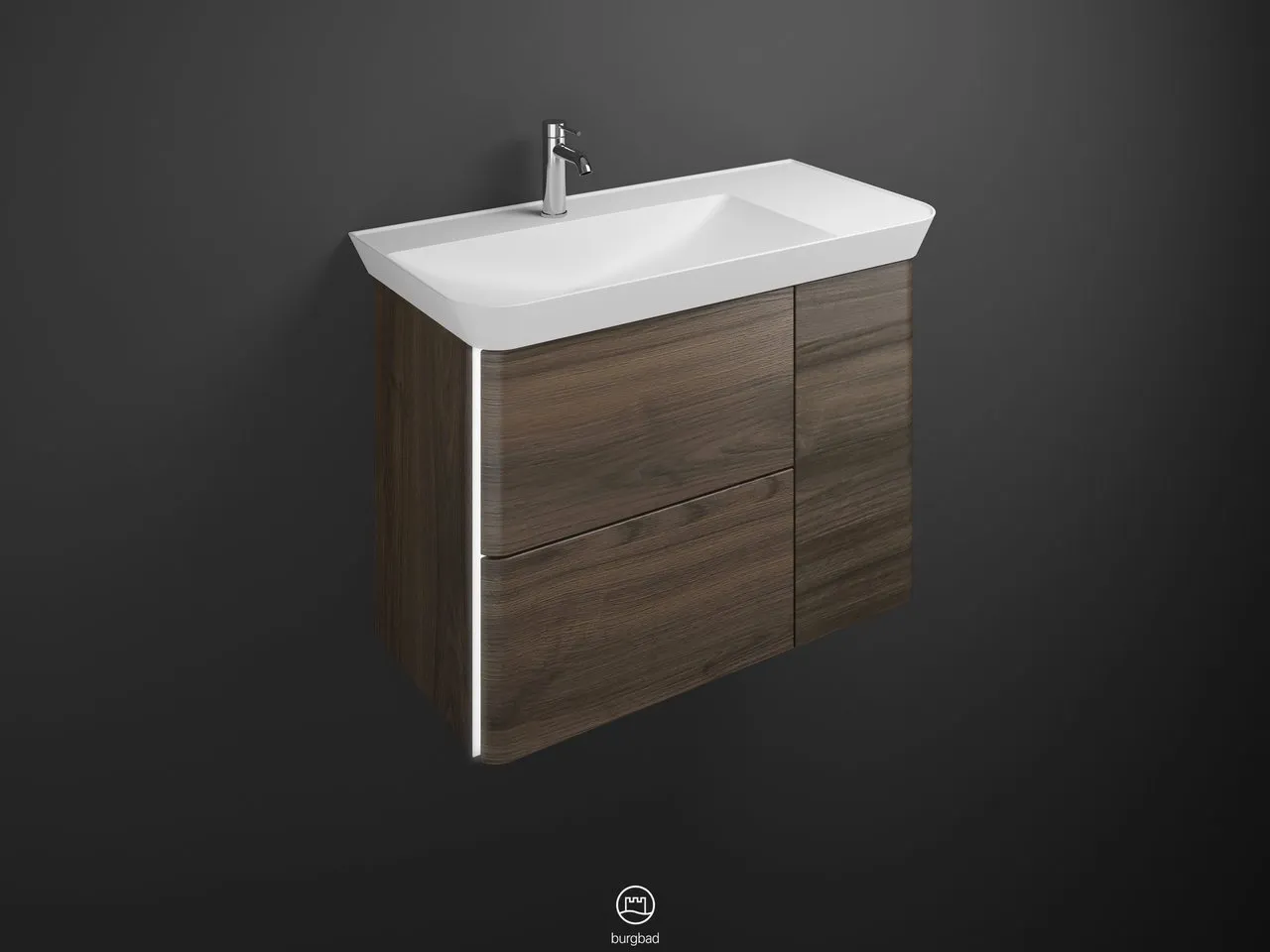 burgbad Iveo Migu-Waschtisch+WTU (SFFW100), Mineralguss, 492x1000x721 burgbad Iveo Migu-Waschtisch+WTU (SFFW100), Mineralguss, 492x1000x721