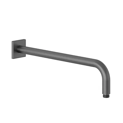 Kludi A-QA Wand-Brausearm 400 mm, eckige Wandrosette Brushed gunmetal Kludi A-QA Wand-Brausearm 400 mm, eckige Wandrosette Brushed gunmetal