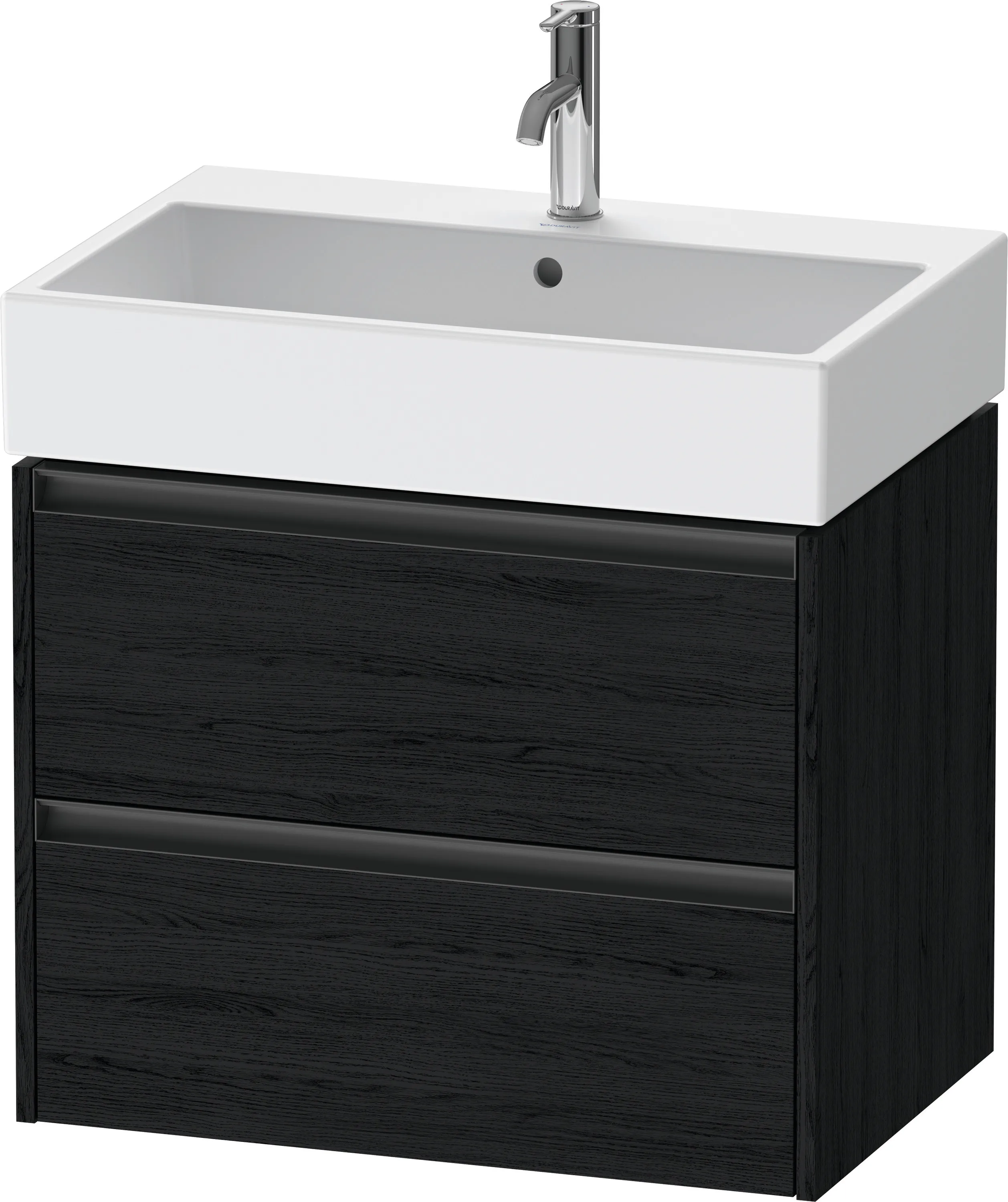 Duravit Waschtischunterschrank wandhängend „Ketho.2“ 68,4 × 54,9 × 46 cm in Eiche Schwarz