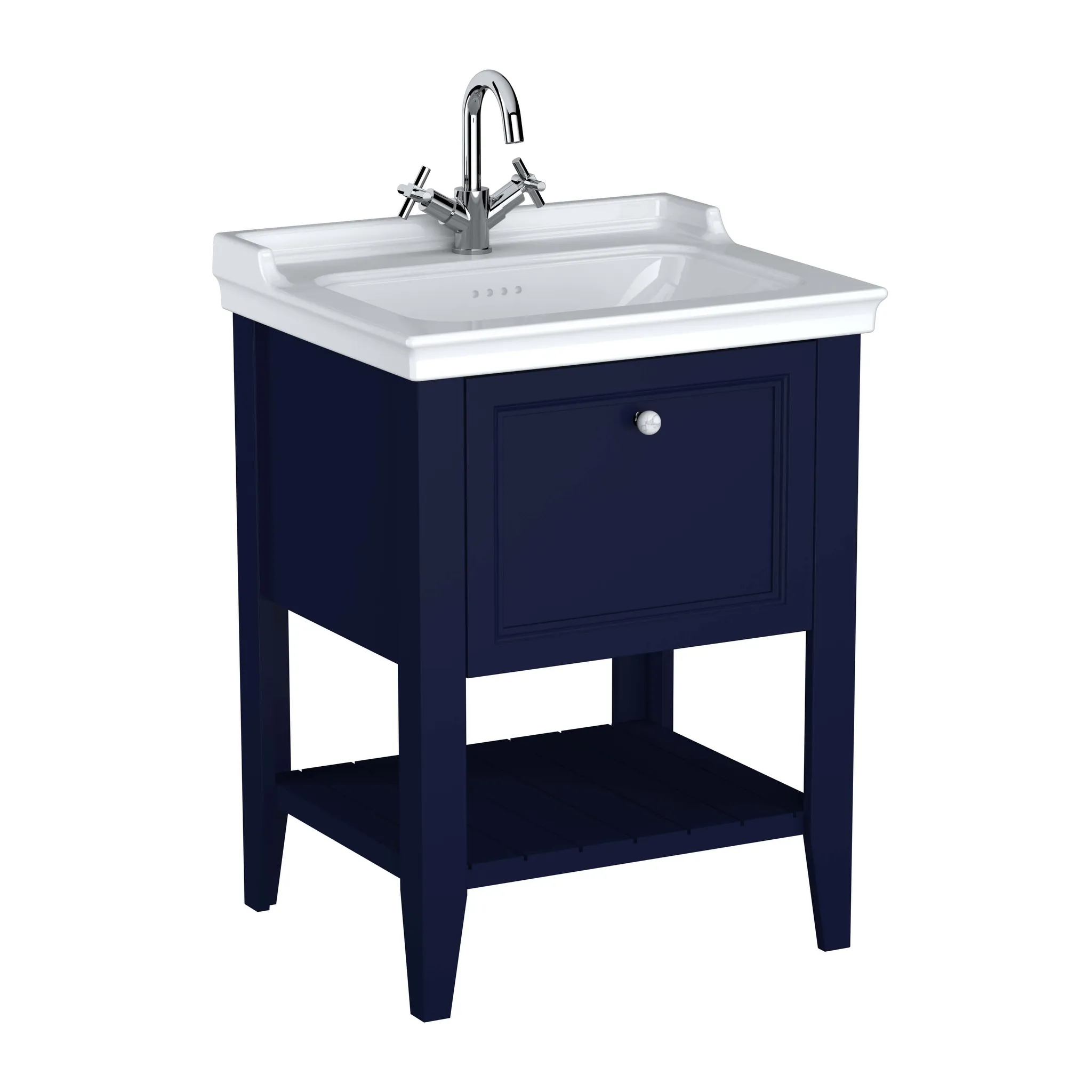 VitrA Valarte Neo Möbelwaschtisch-Set, 65 cm, Stahlblau