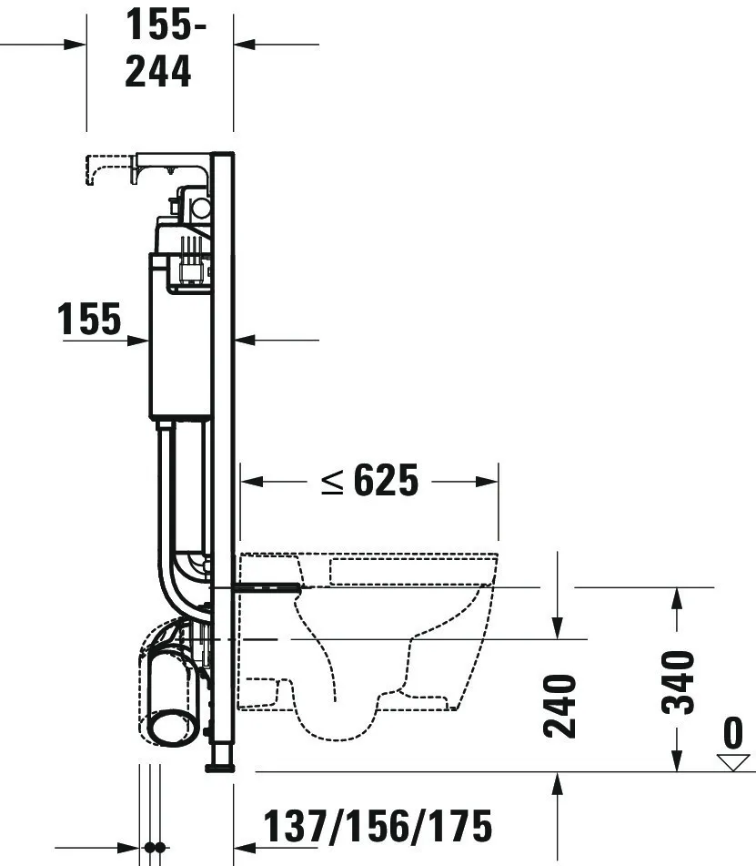 Duravit Vorwand-/Einbauelement für Toilette Installationselement Trockenbau für WC „DuraSystemInstallationselemente“ 114,8 × 50 cm in Duravit Vorwand-/Einbauelement für Toilette Installationselement Trockenbau für WC „DuraSystemInstallationselemente“ 114,8 × 50 cm in