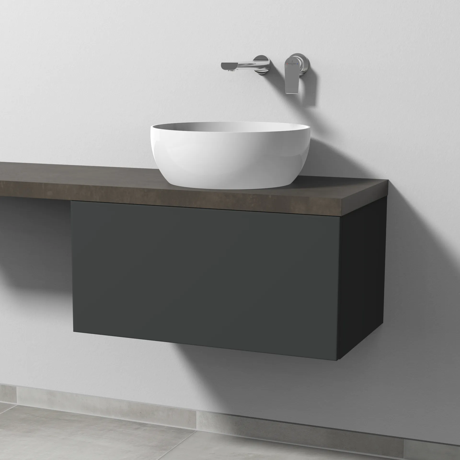 Sanipa Waschtischunterschrank „2morrow“ 700 × 340 × 420 mm in Graphit (matt)