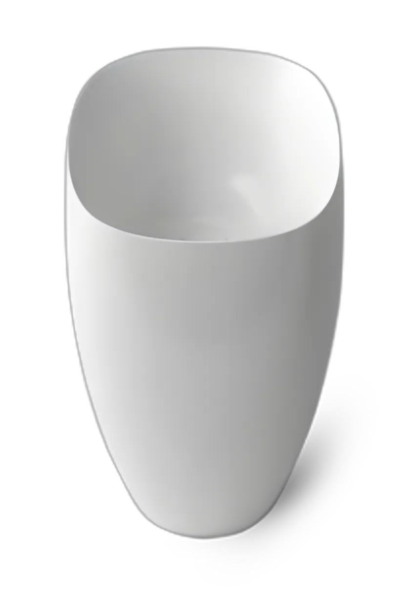 Freistehender Waschtisch „Seed“ freistehend 42,5 × 42,5 × 90 cm in Weiß