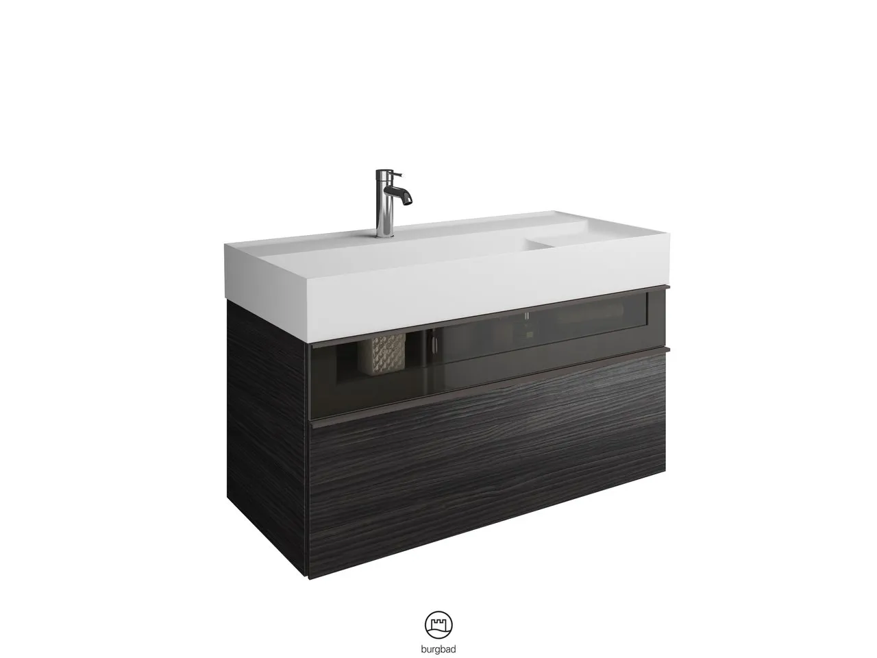 burgbad Yumo PG1 Mi-Waschtisch inkl. WTU (SFKL102), 470x1015x610 burgbad Yumo PG1 Mi-Waschtisch inkl. WTU (SFKL102), 470x1015x610