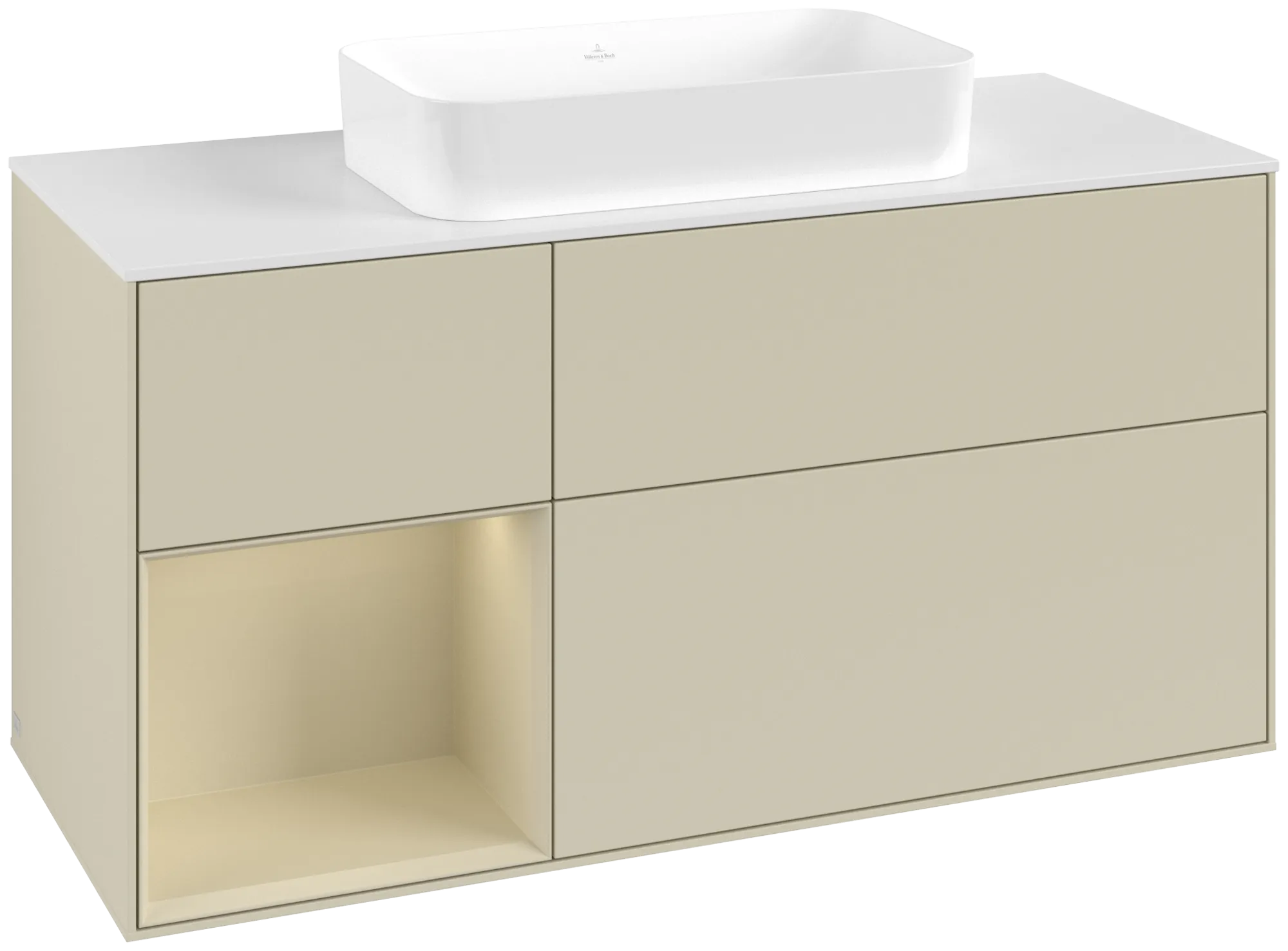 Villeroy & Boch Finion Waschbeckenunterschrank G70 1200x603x501mm Silk Grey Matt