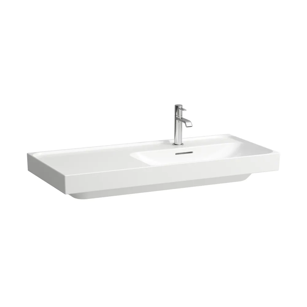 Waschtisch MEDA 460x1000x160 Ablage links 1 Hahnloch mit Überlauf Weiß Waschtisch MEDA 460x1000x160 Ablage links 1 Hahnloch mit Überlauf Weiß
