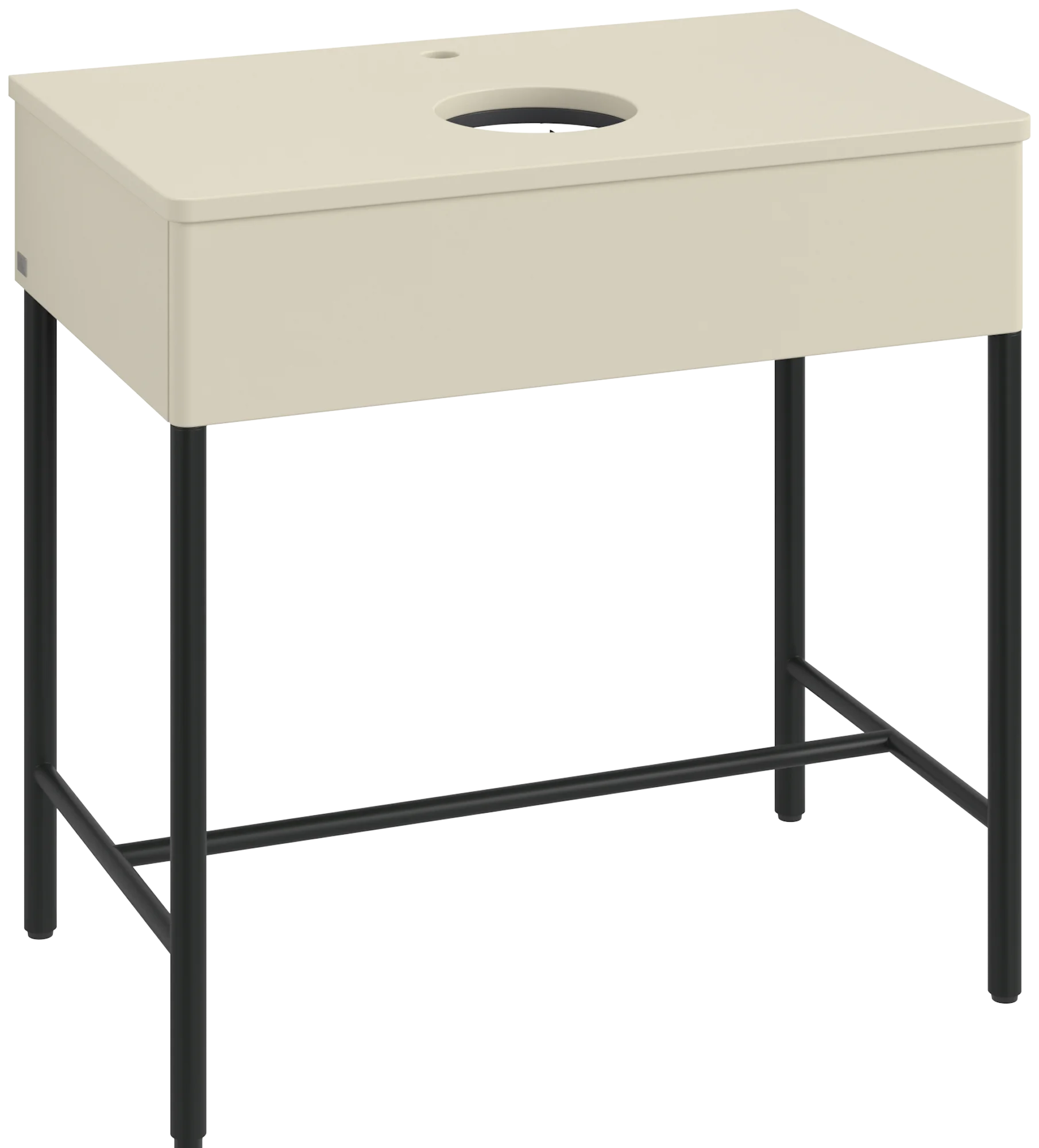 Villeroy & Boch Waschbeckenunterschrank Artis, Silk Grey Matt Lacquer, 800x782x500mm, mit Metallgestell und Push-to-open Funktion