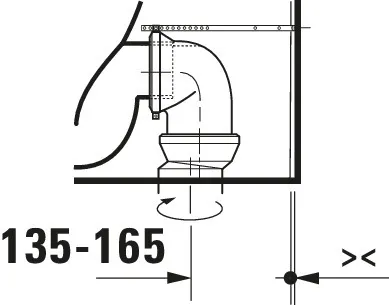 Stand WC für Kombination ME by Starck 650mm, weiß, Tiefspüler, rimmless