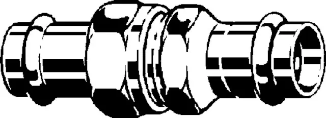 „Prestabo“ Verschraubung mit 2 Muffen 18 mm „Prestabo“ Verschraubung mit 2 Muffen 18 mm