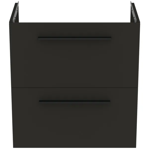 Ideal Standard Möbelwaschtischunterschrank i.life S 2 Auszüge 600x375x630mm Carbongrau matt Ideal Standard Möbelwaschtischunterschrank i.life S 2 Auszüge 600x375x630mm Carbongrau matt