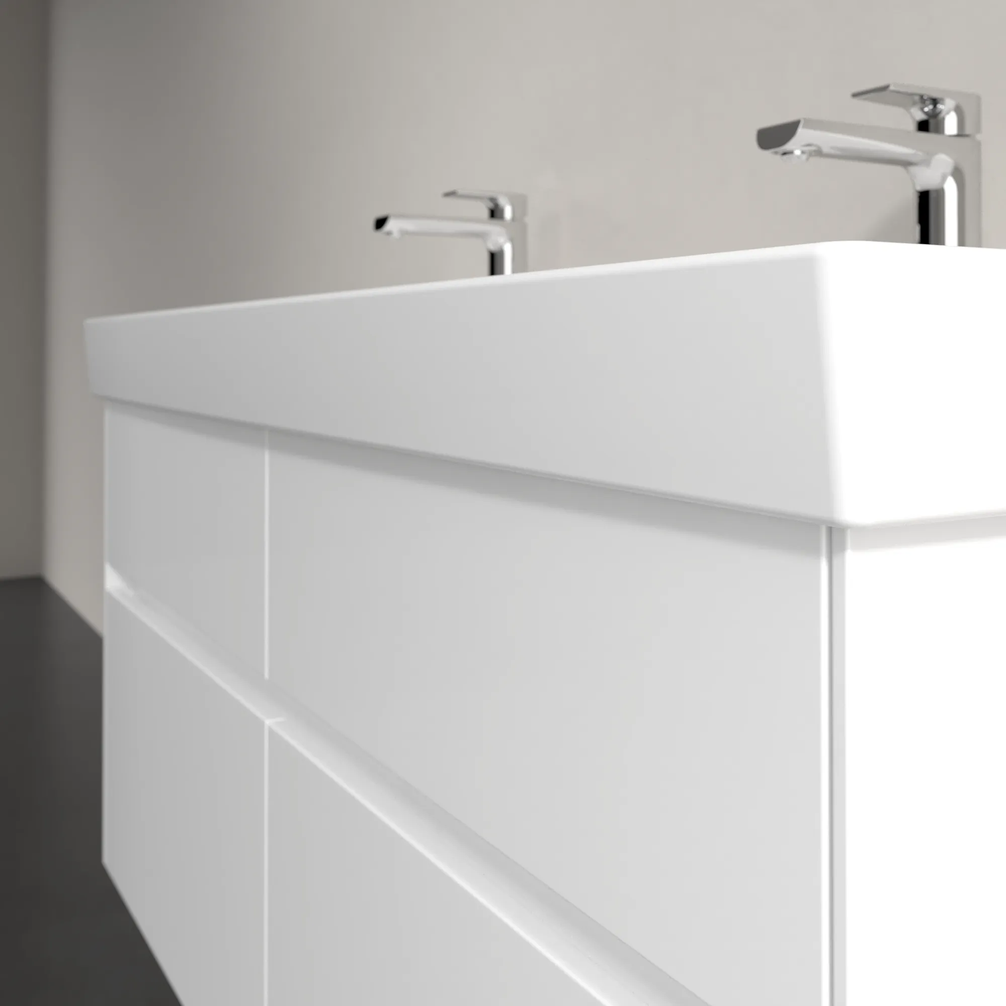 Villeroy & Boch Waschtischunterschrank „Collaro“ 1154 × 546 × 444 mm Glossy White, ohne Beleuchtung, für Becken mittig