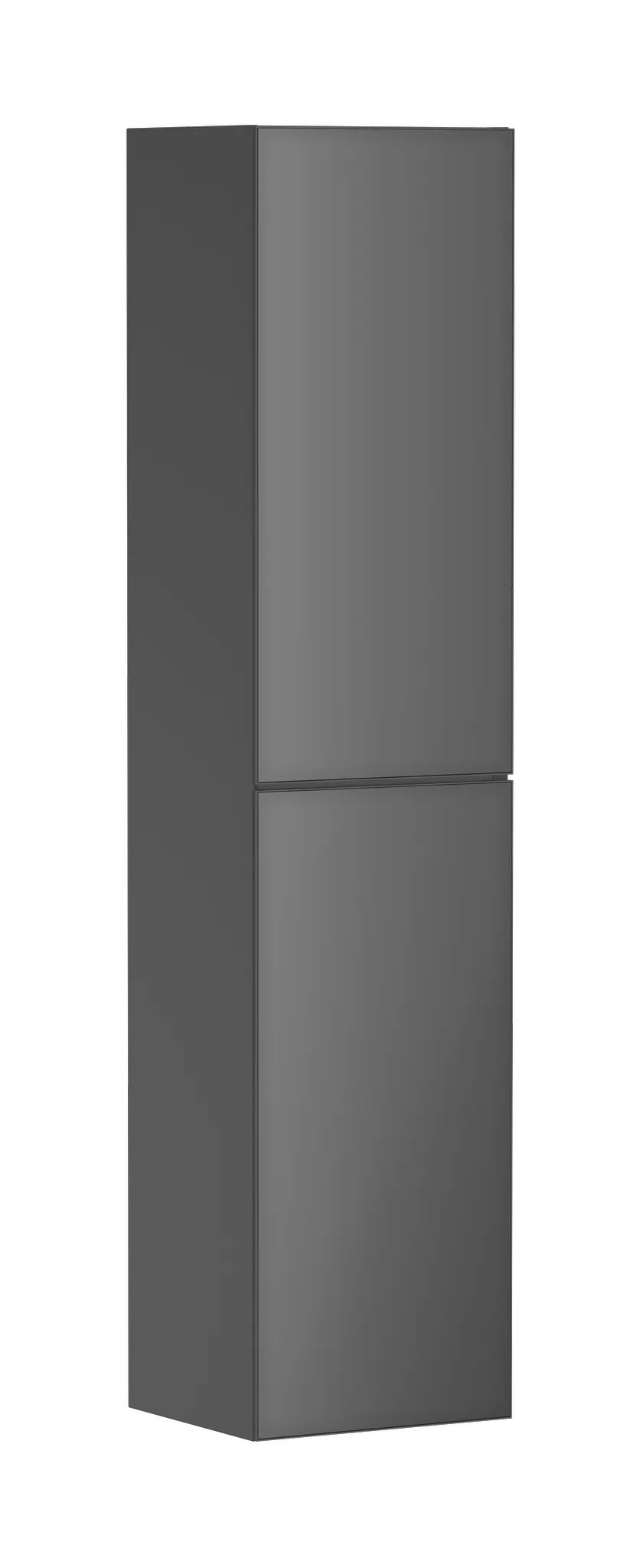 Xevolos E Hochschrank Schiefergrau Matt 400/360, Türanschlag links Bronze Struktur
