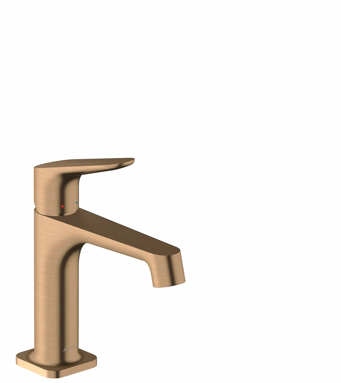 Hansgrohe AXOR Citterio M Einhebel-Waschtischmischer 100 mit Zugstangen-Ablaufgarnitur, Brushed Bronze