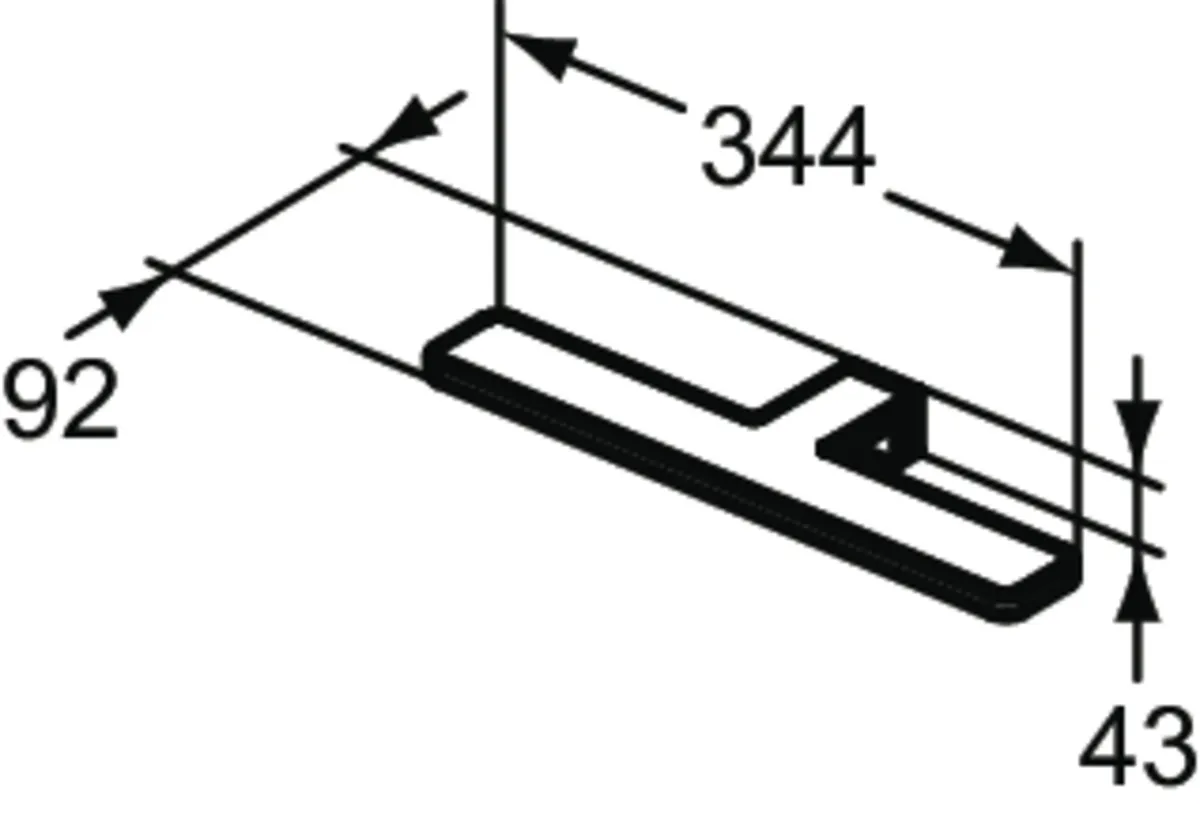 LED-Leuchte Mirror&Light, 9W, 344x92x43mm, Chrom