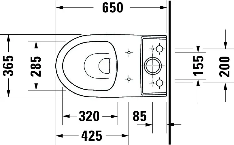 Stand-WC Kombi No.1,Weiß, 650mm,riml,TS,Abg.waagr.,var.Zul., 