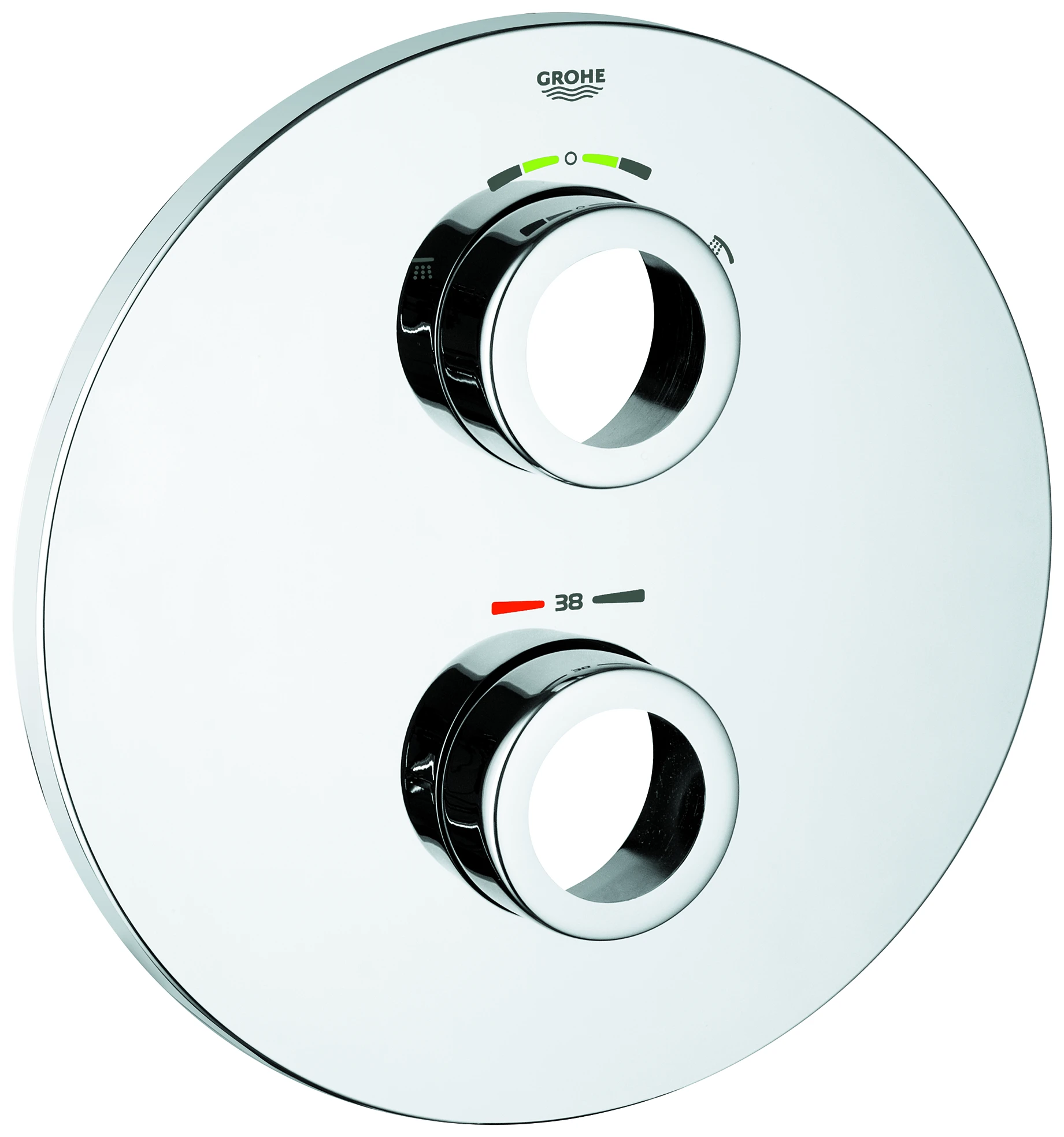 Rosette 47987, für Grohtherm 1000 Thermostat-Batterien (mit AquaDimmer Eco), chrom