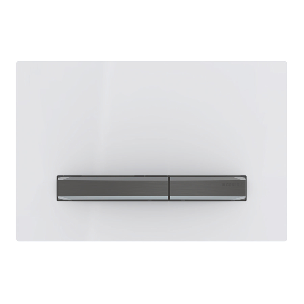 Sigma50 Betätigungsplatte für 2-Mengen-Spülung, Metallfarbe schwarzchrom: schwarzchrom, weiß Sigma50 Betätigungsplatte für 2-Mengen-Spülung, Metallfarbe schwarzchrom: schwarzchrom, weiß